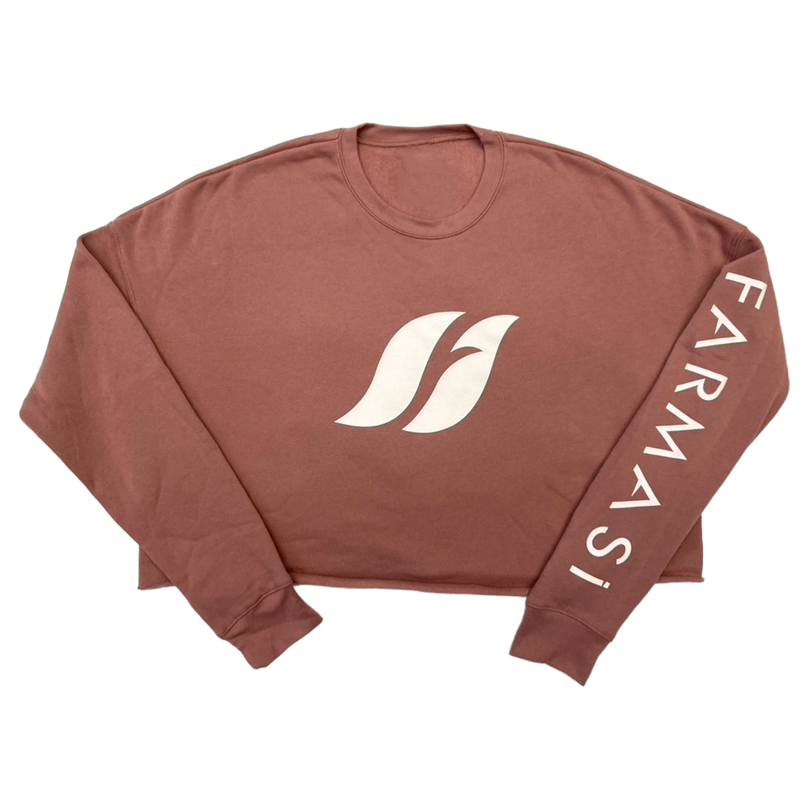 image of Cropped Fleece Crew - Mauve - M