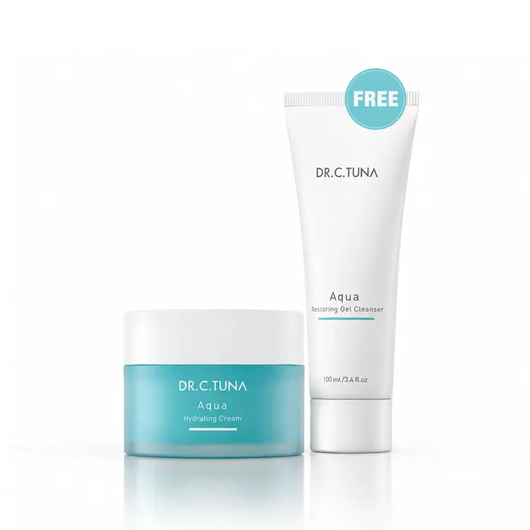 image of Dr. C. Tuna Aqua Hydrating Cream & Restoring Gel Cleanser (FREE)